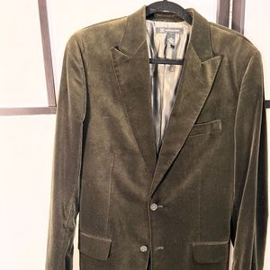 Olive Velvet Blazer